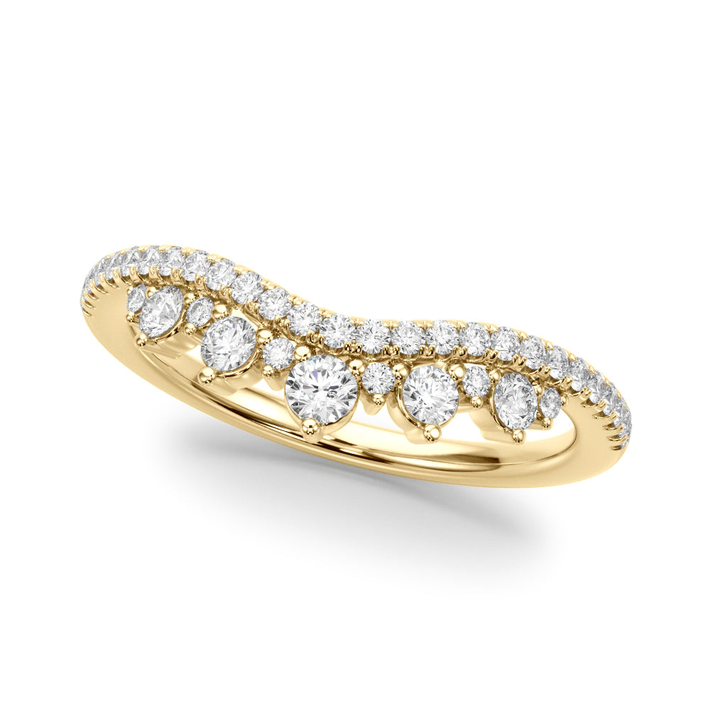 3/8 ct tw Lab Diamond Lab Grown Diamond Chevro Band