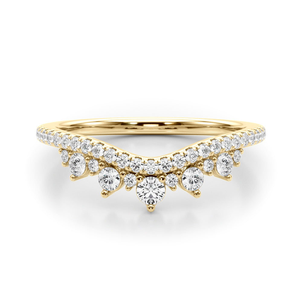 3/8 ct tw Lab Diamond Lab Grown Diamond Chevro Band