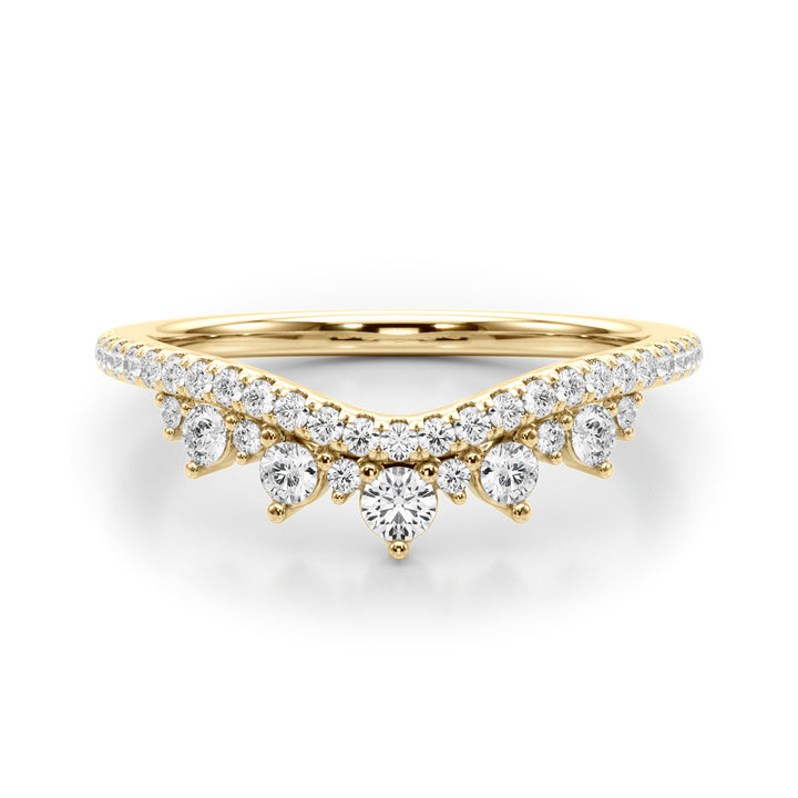3/8 ct tw Lab Diamond Lab Grown Diamond Chevro Band