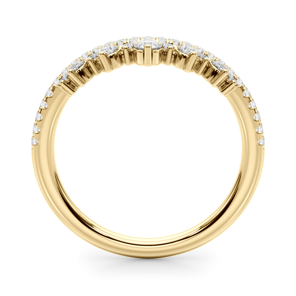3/8 ct tw Lab Diamond Lab Grown Diamond Chevro Band