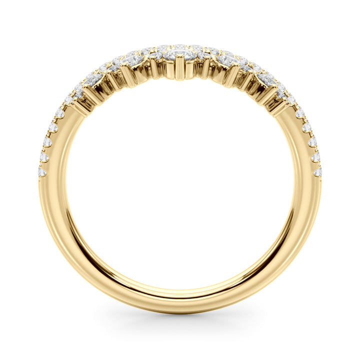 3/8 ct tw Lab Diamond Lab Grown Diamond Chevro Band