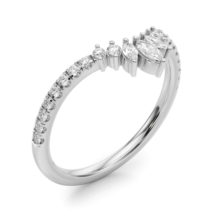 1/3 ct tw Lab Diamond Lab Grown Diamond Fashion Ring Marquise & Round
