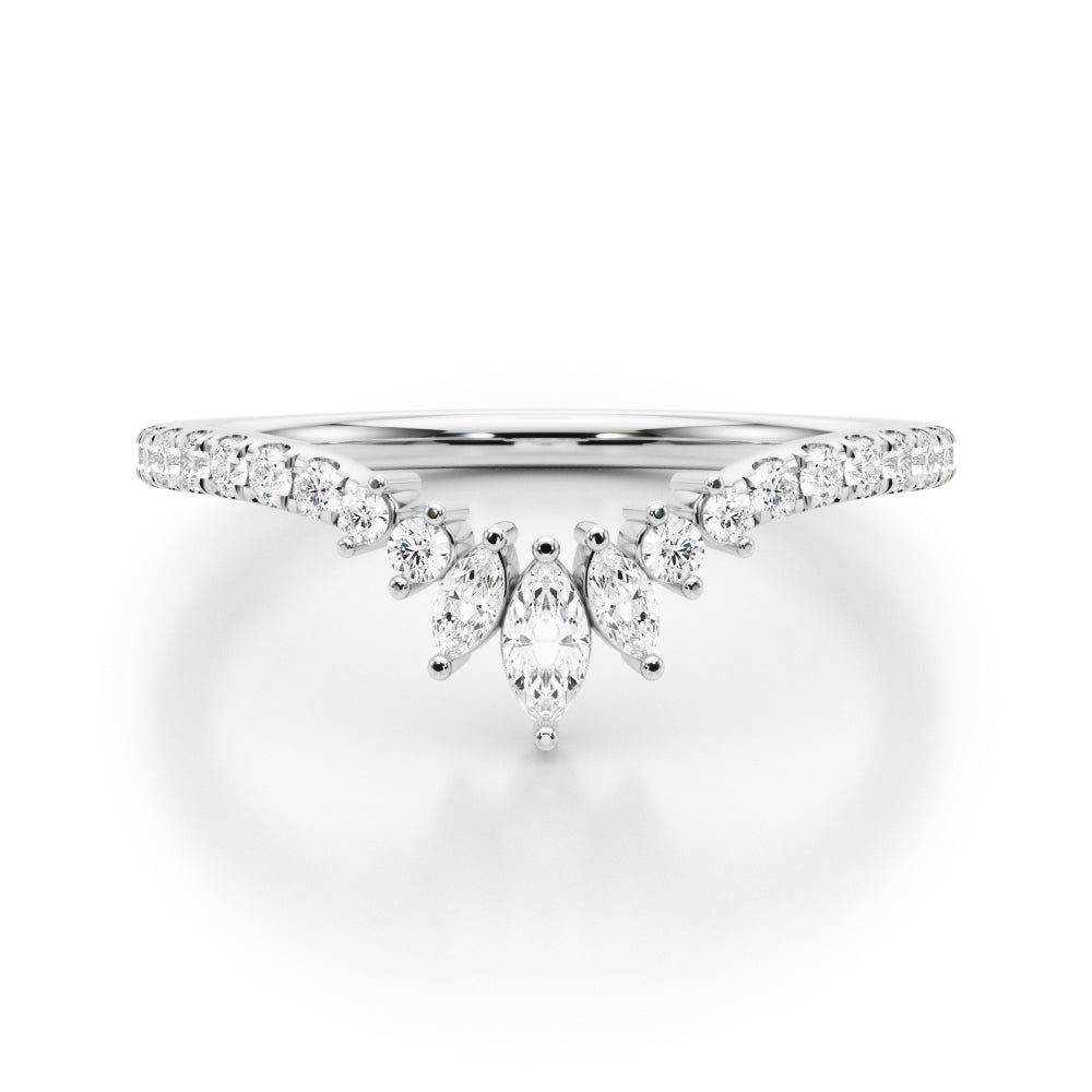 1/3 ct tw Lab Diamond Lab Grown Diamond Fashion Ring Marquise & Round