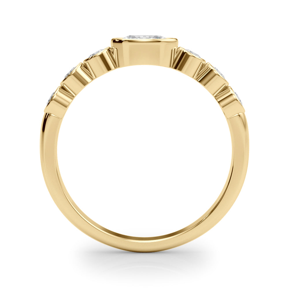 1/2 ct tw Lab Diamond Lab Grown Diamond With Oval Color Center Ring