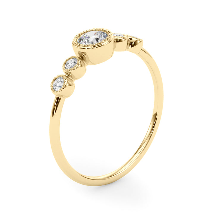 1/3 ct tw Lab Diamond Lab Grown Diamond 5 Stone Fashion Ring With Round Center