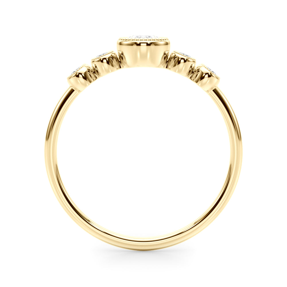 1/3 ct tw Lab Diamond Lab Grown Diamond 5 Stone Fashion Ring With Round Center