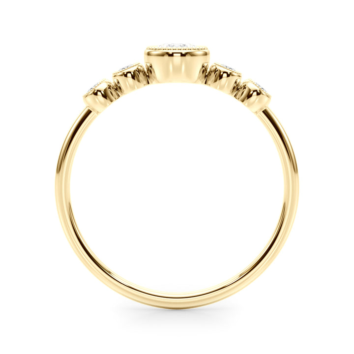 1/3 ct tw Lab Diamond Lab Grown Diamond 5 Stone Fashion Ring With Round Center