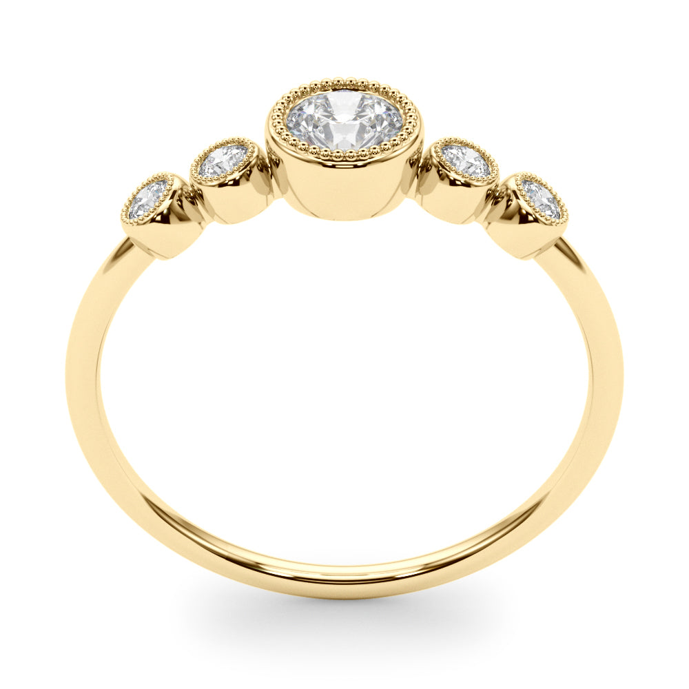 1/3 ct tw Lab Diamond Lab Grown Diamond 5 Stone Fashion Ring With Round Center