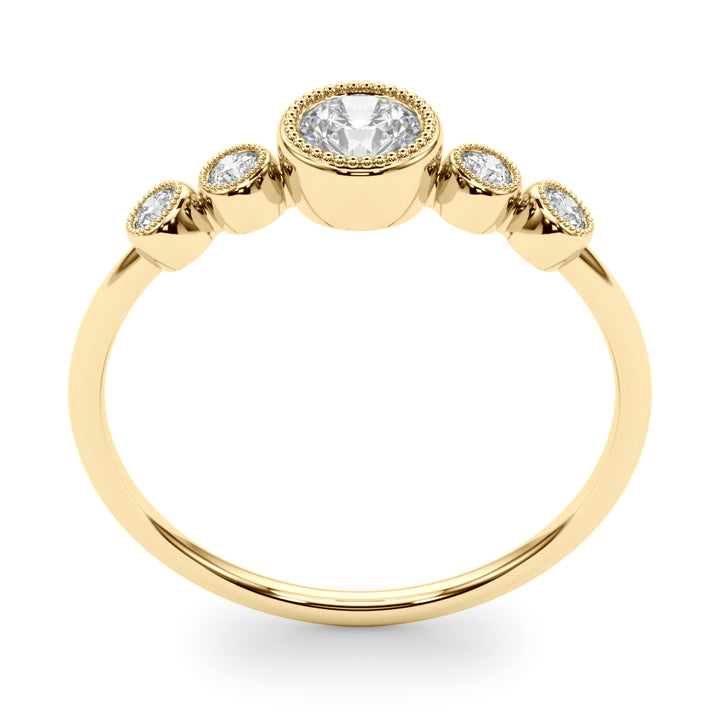 1/3 ct tw Lab Diamond Lab Grown Diamond 5 Stone Fashion Ring With Round Center