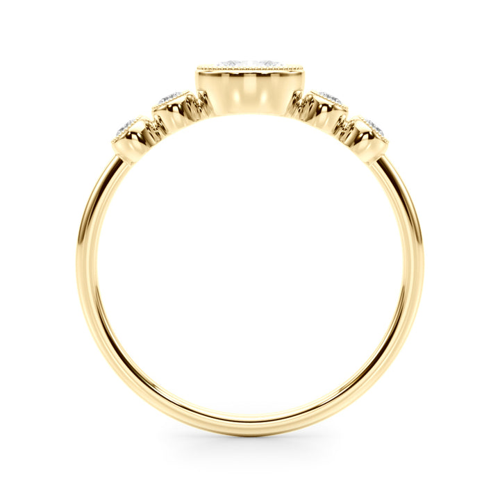 1/3 ct tw Lab Diamond Lab Grown Diamond 5 Stone Fashion Ring With Oval Center