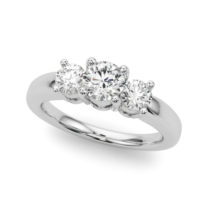 1 ct tw Lab Diamond Lab Grown Diamond 3 Stone Engagement Ring Round
