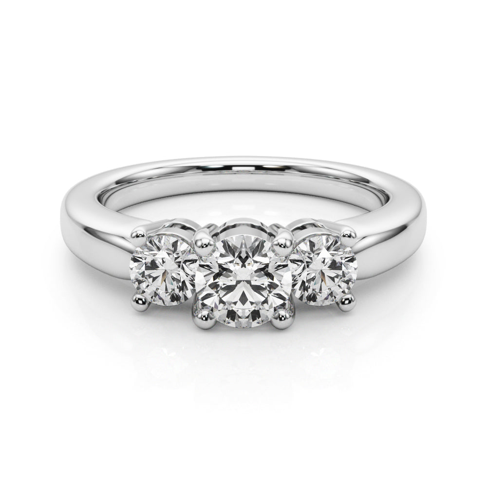 2 ct tw Lab Diamond Lab Grown Diamond 3 Stone Engagement Ring Round