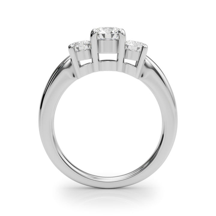 1 ct tw Lab Diamond Lab Grown Diamond 3 Stone Engagement Ring Round