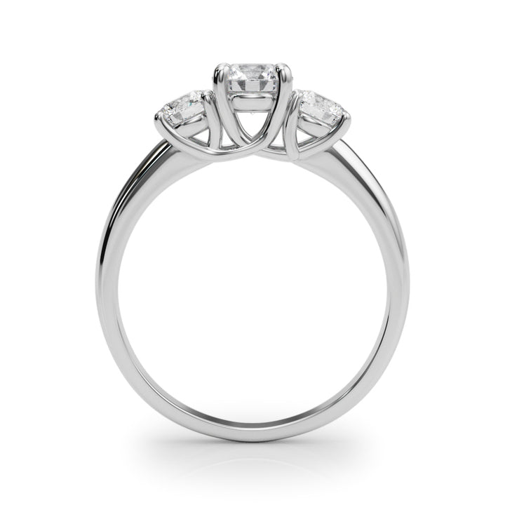 1 ct tw Lab Diamond Lab Grown Diamond 3 Stone Engagement Ring Round