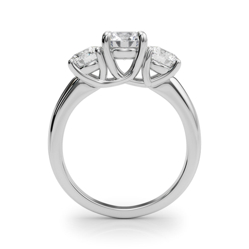 1 3/4 ct tw Lab Diamond Lab Grown Diamond 3 Stone Engagement Ring Round