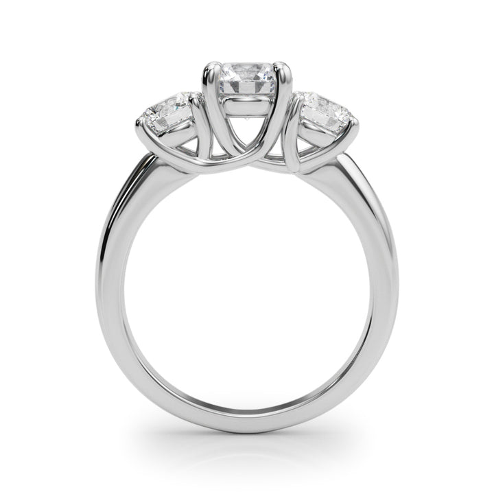 1 3/4 ct tw Lab Diamond Lab Grown Diamond 3 Stone Engagement Ring Round