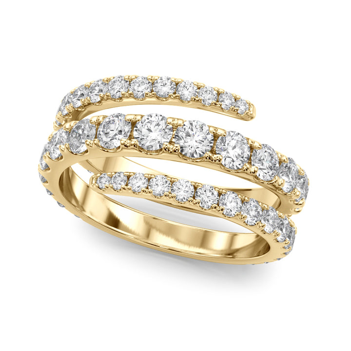 1 1/2 ct tw Lab Diamond Lab Grown Diamond Split Shank Swirl Band