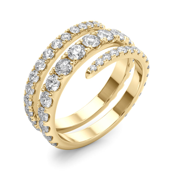 1 1/2 ct tw Lab Diamond Lab Grown Diamond Split Shank Swirl Band