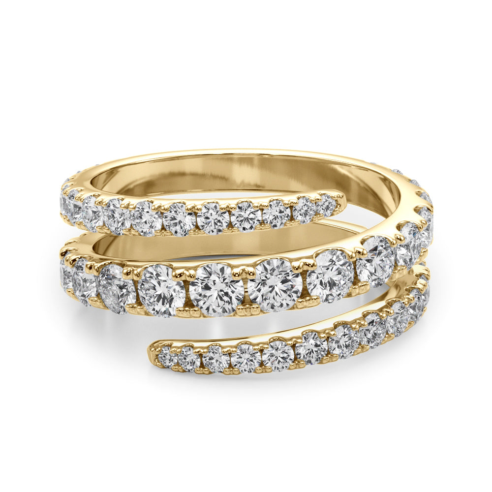 1 1/2 ct tw Lab Diamond Lab Grown Diamond Split Shank Swirl Band