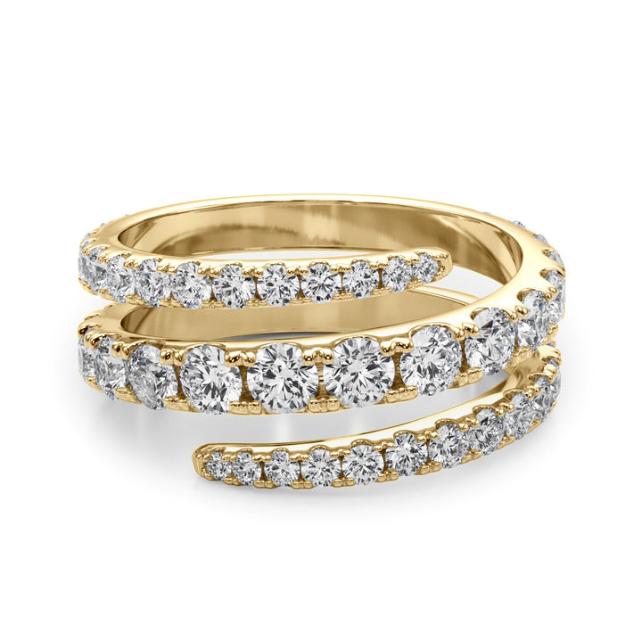 1 1/2 ct tw Lab Diamond Lab Grown Diamond Split Shank Swirl Band