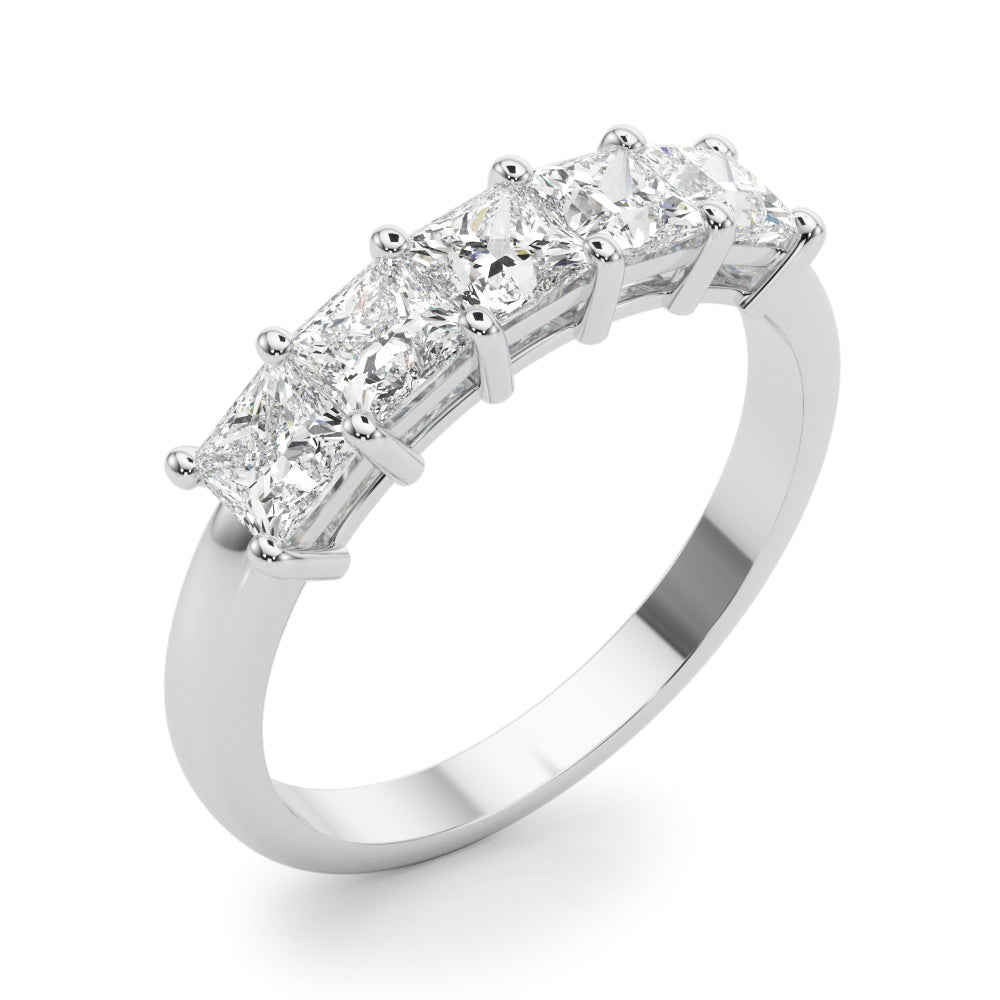 2 ct tw Lab Diamond Lab Grown Diamond 5 Stone Band Princess Cut