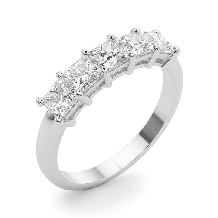 2 ct tw Lab Diamond Lab Grown Diamond 5 Stone Band Princess Cut