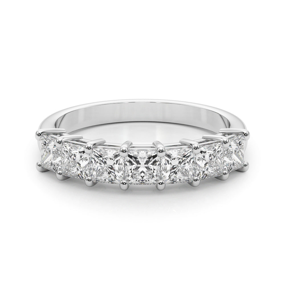 7/8 ct tw Lab Diamond Lab Grown Diamond 7 Stone Band Princess Cut
