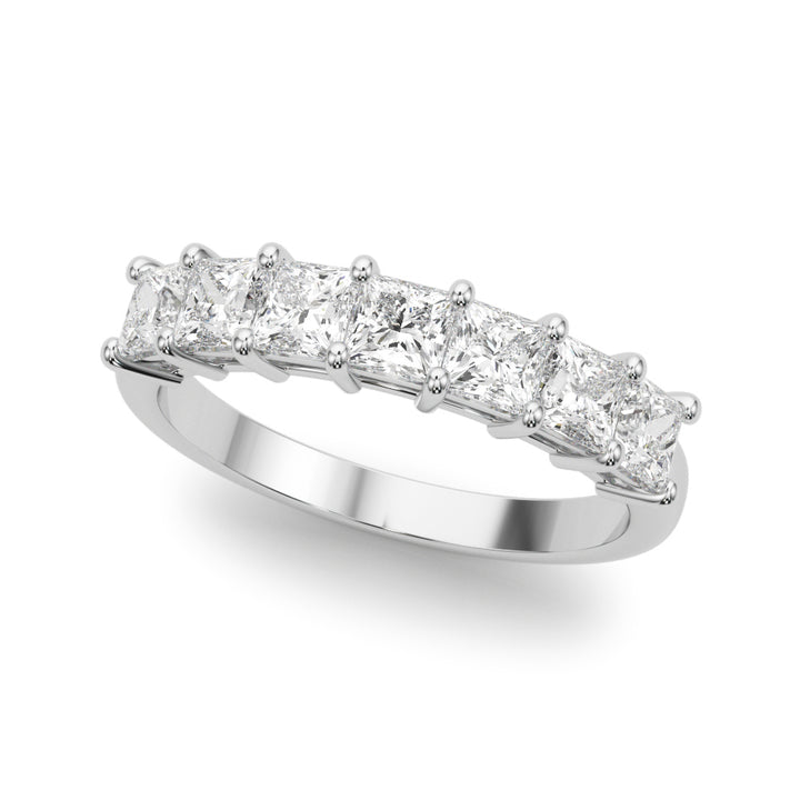 1 3/8 ct tw Lab Diamond Lab Grown Diamond 7 Stone Band Princess Cut