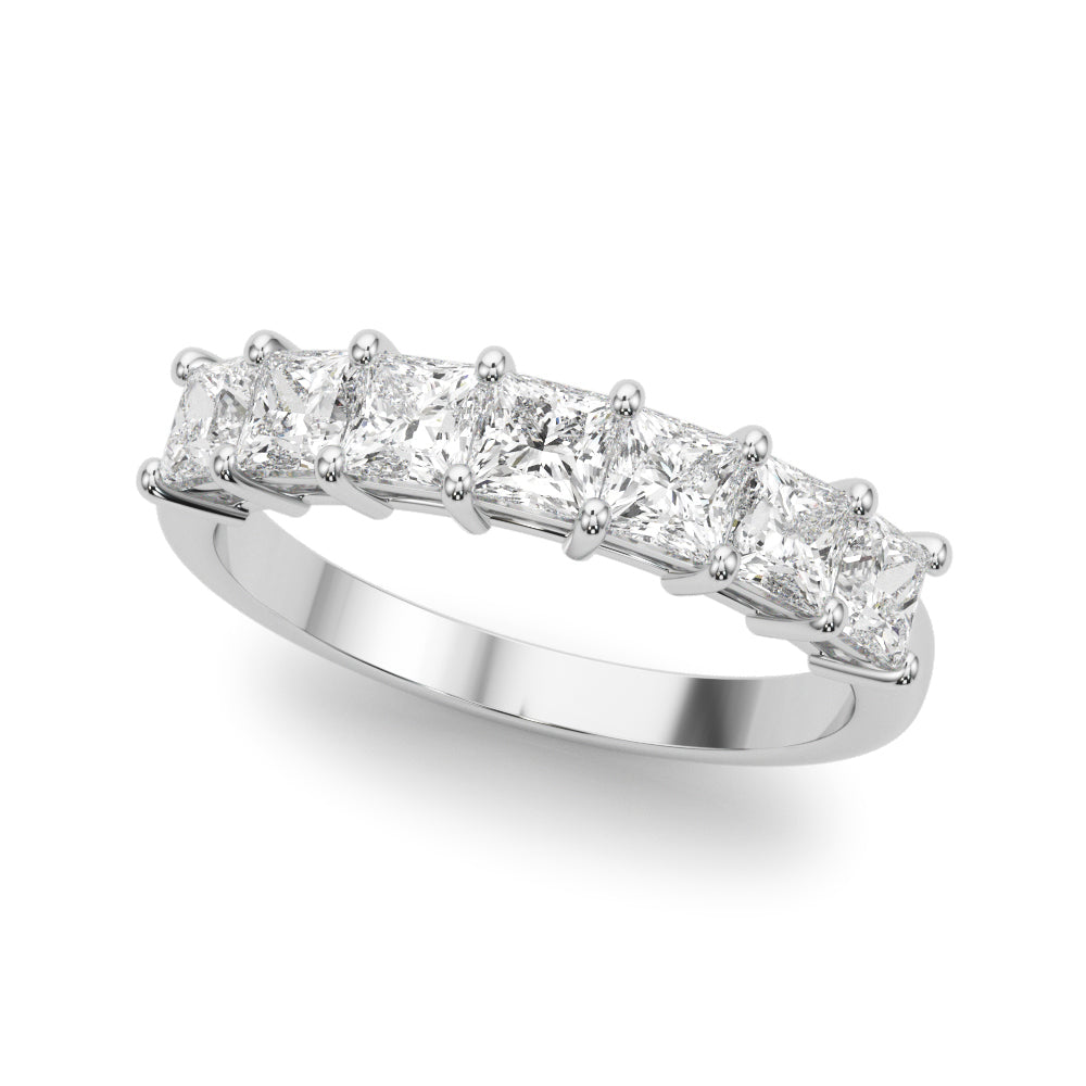 7/8 ct tw Lab Diamond Lab Grown Diamond 7 Stone Band Princess Cut