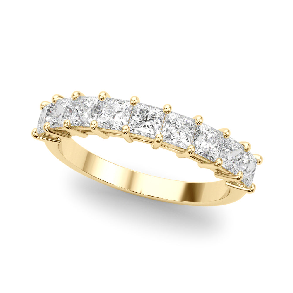 1 1/3 ct tw Lab Diamond Lab Grown Diamond 9 Stone Band Princess Cut