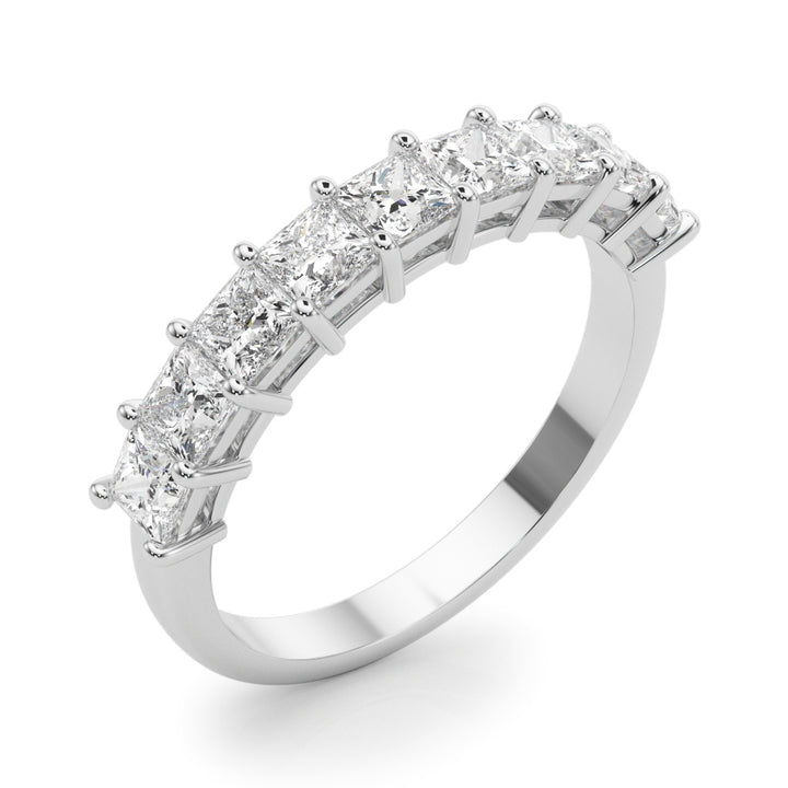 1 1/3 ct tw Lab Diamond Lab Grown Diamond 9 Stone Band Princess Cut