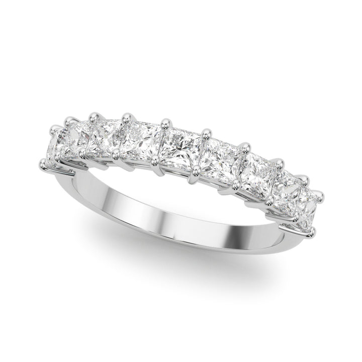 1 1/3 ct tw Lab Diamond Lab Grown Diamond 9 Stone Band Princess Cut