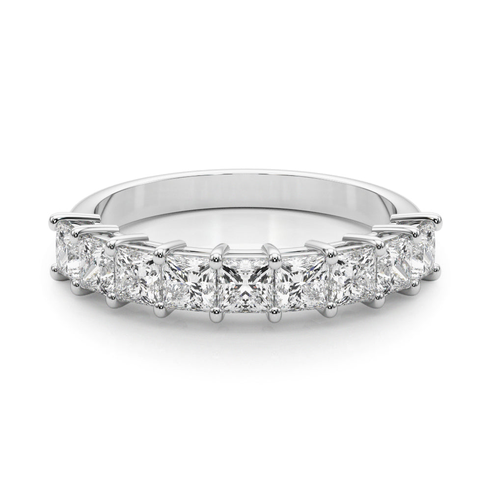1 1/3 ct tw Lab Diamond Lab Grown Diamond 9 Stone Band Princess Cut