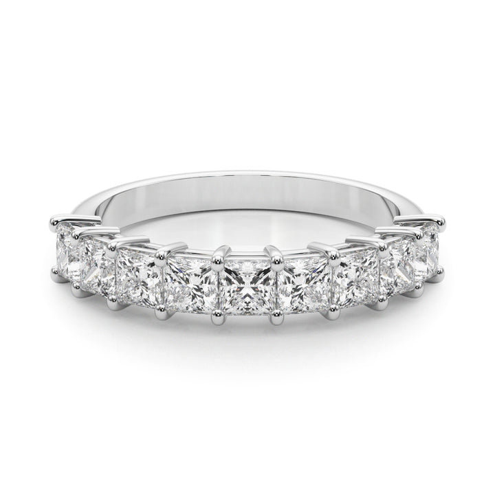 1 7/8 ct tw Lab Diamond Lab Grown Diamond 9 Stone Band Princess Cut