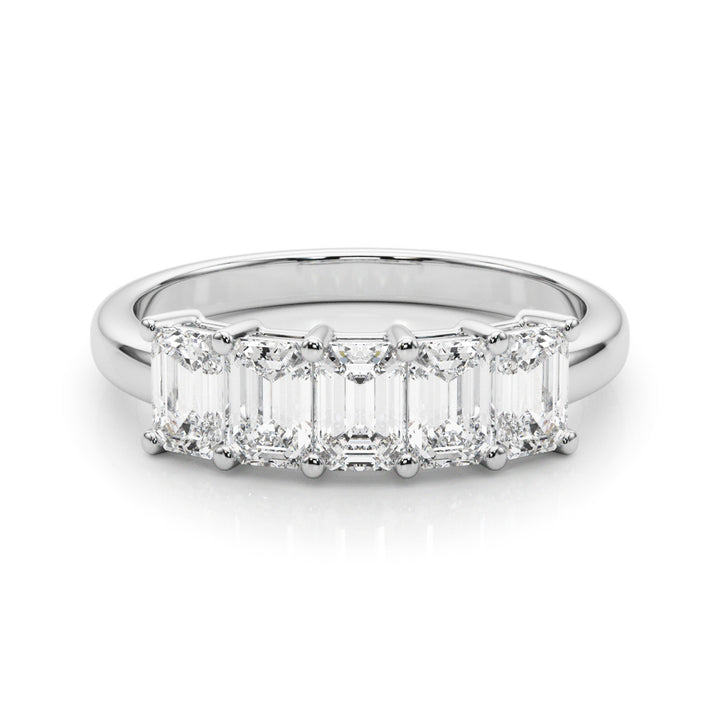 1 ct tw Lab Diamond Lab Grown Diamond 5 Stone Band Emerald Cut