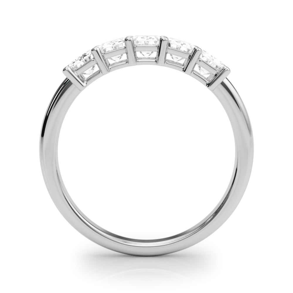 1 ct tw Lab Diamond Lab Grown Diamond 5 Stone Band Emerald Cut