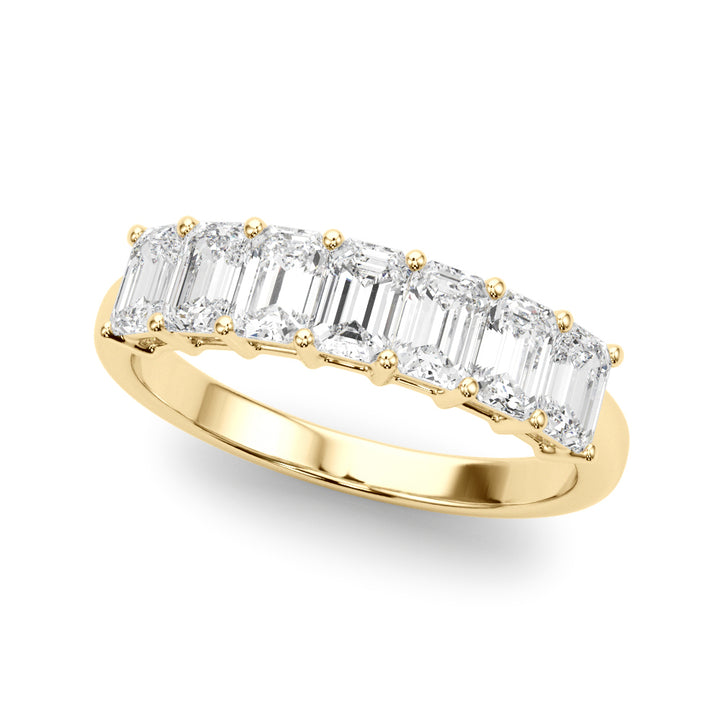 1 3/4 ct tw Lab Diamond Lab Grown Diamond 7 Stone Band Emerald Cut