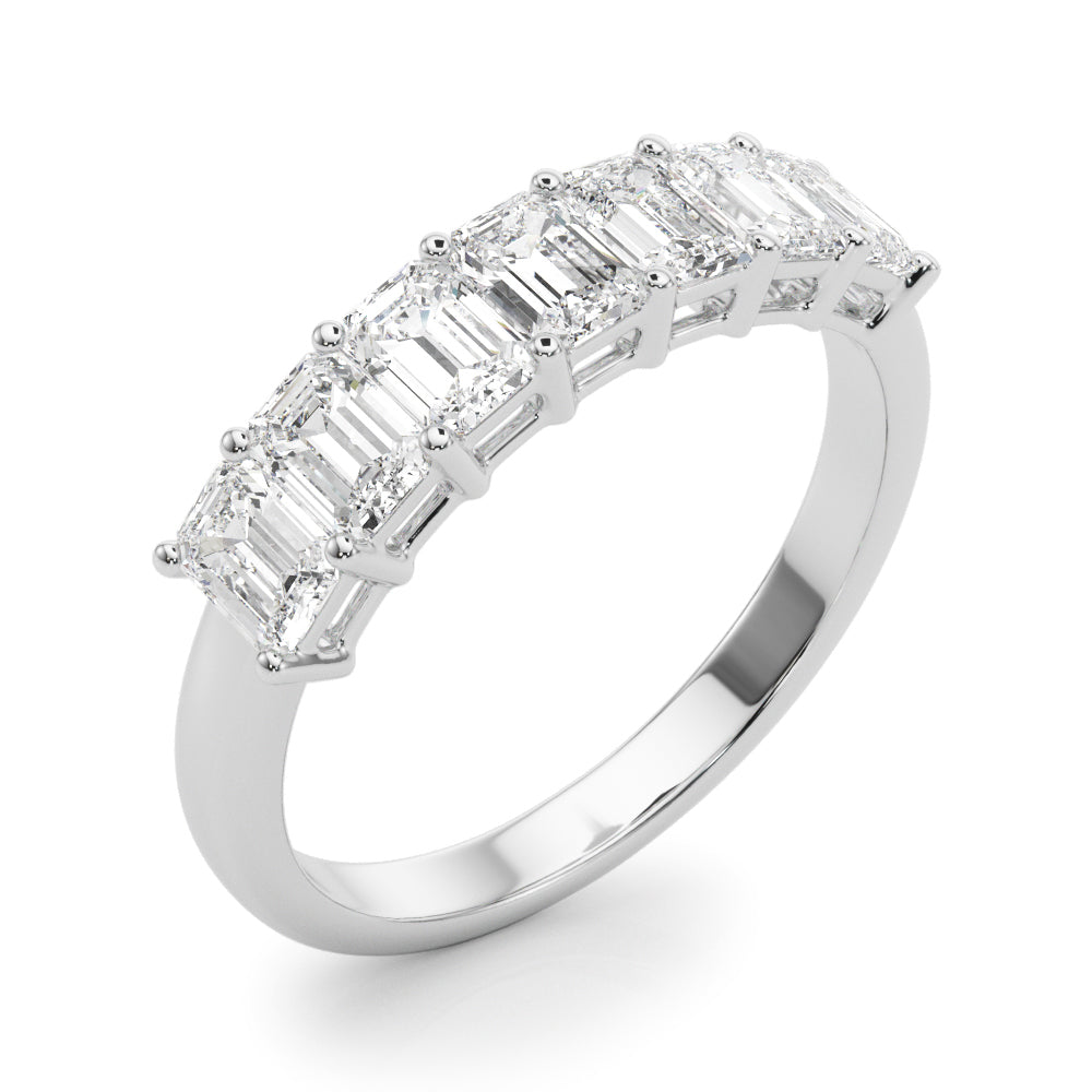 1 ct tw Lab Diamond Lab Grown Diamond 7 Stone Band Emerald Cut