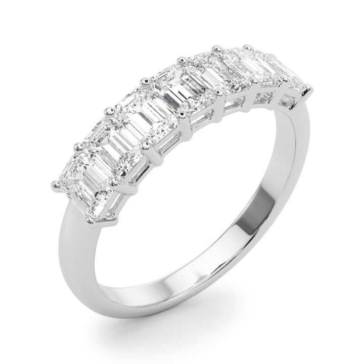 1 ct tw Lab Diamond Lab Grown Diamond 7 Stone Band Emerald Cut