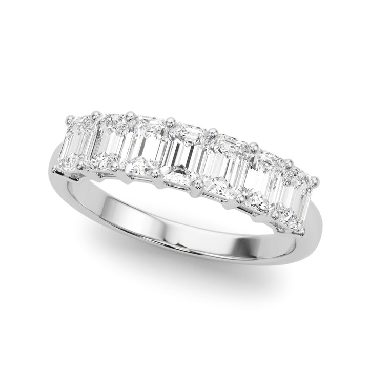 1 3/4 ct tw Lab Diamond Lab Grown Diamond 7 Stone Band Emerald Cut