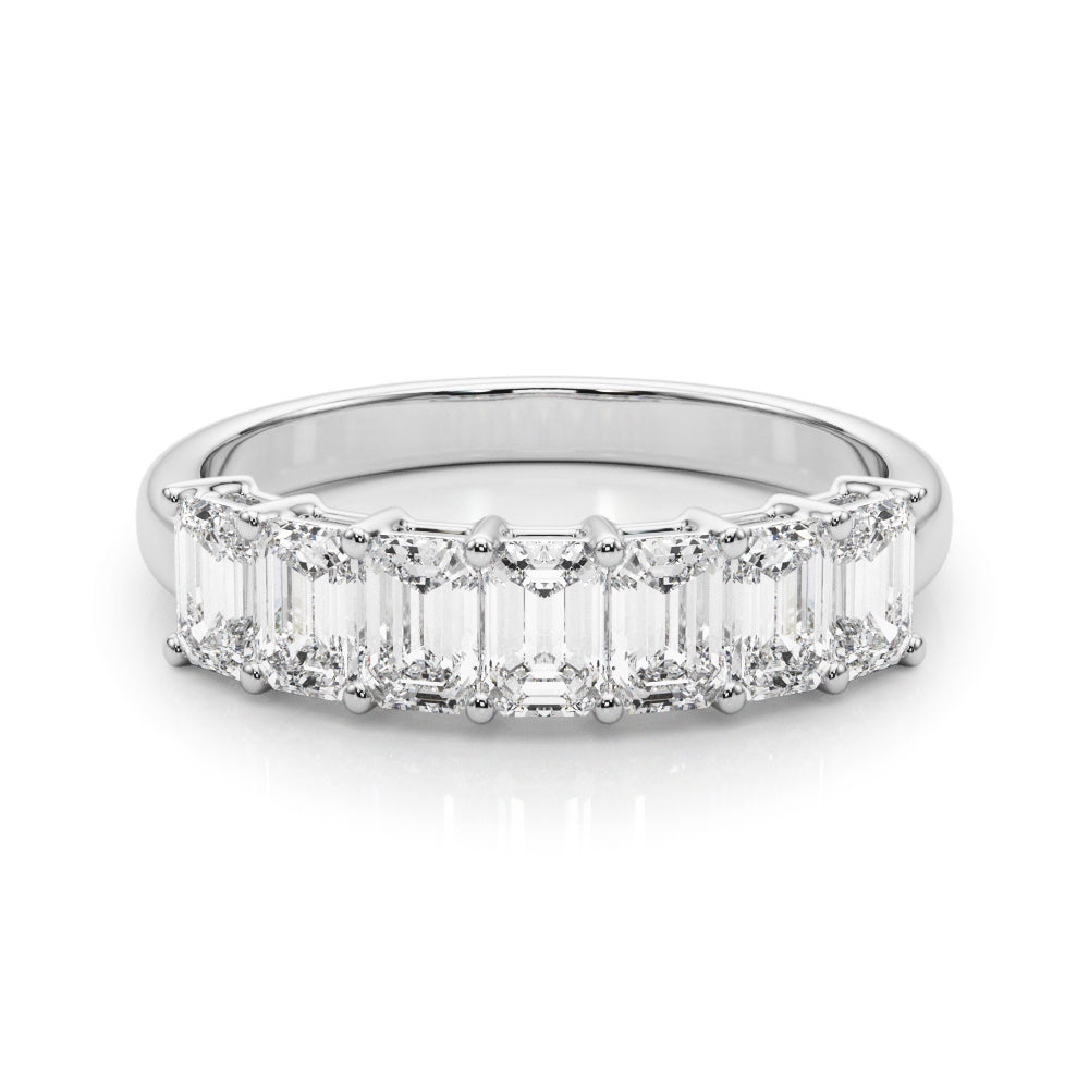 2 1/6 ct tw Lab Diamond Lab Grown Diamond 7 Stone Band Emerald Cut
