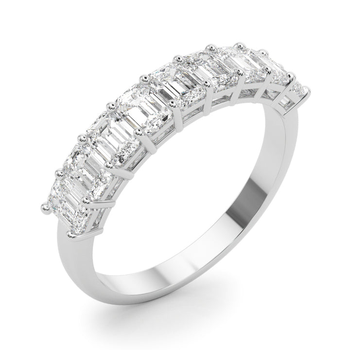 1 1/3 ct tw Lab Diamond Lab Grown Diamond 9 Stone Band Emerald Cut
