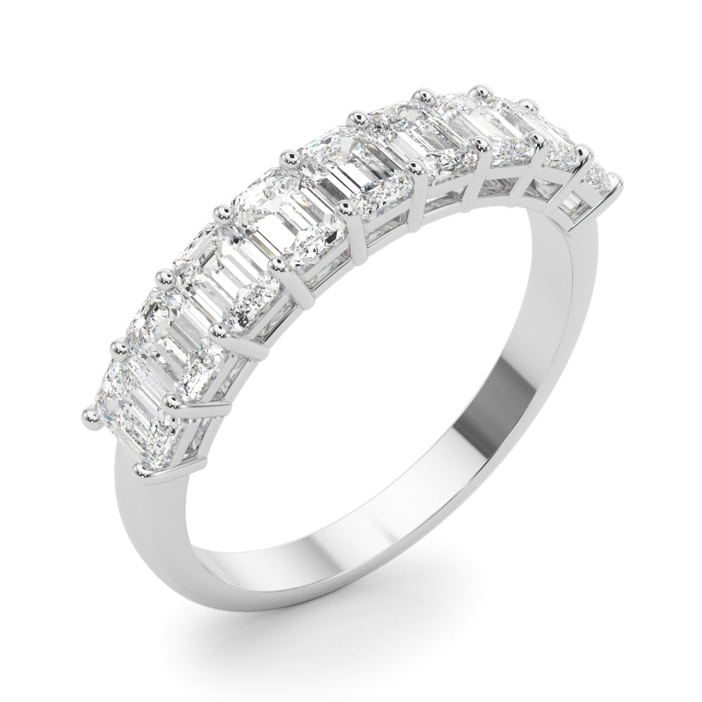 2 1/4 ct tw Lab Diamond Lab Grown Diamond 9 Stone Band Emerald Cut