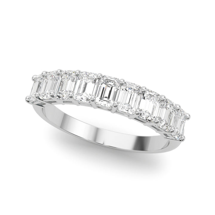 1 1/3 ct tw Lab Diamond Lab Grown Diamond 9 Stone Band Emerald Cut
