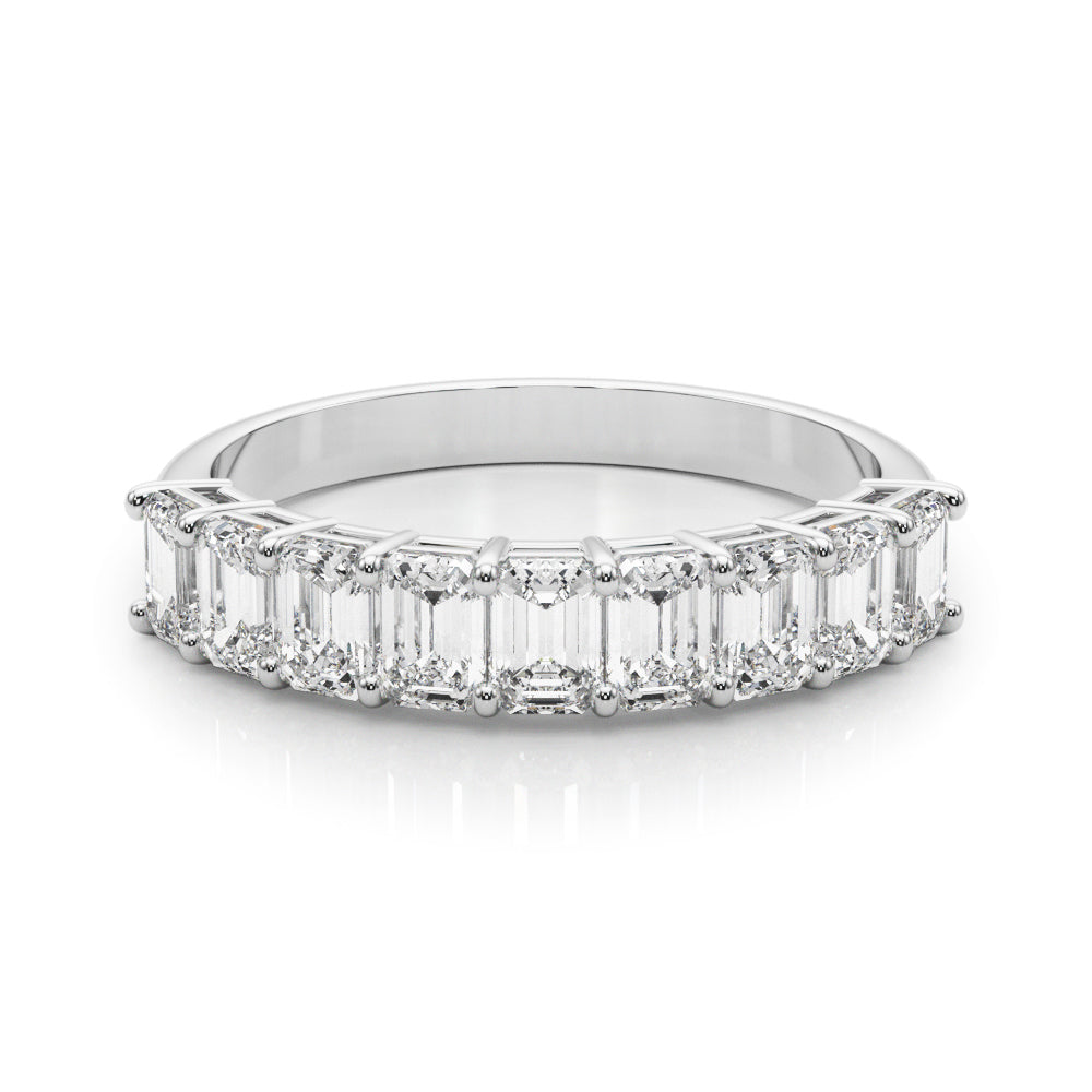 1 1/3 ct tw Lab Diamond Lab Grown Diamond 9 Stone Band Emerald Cut