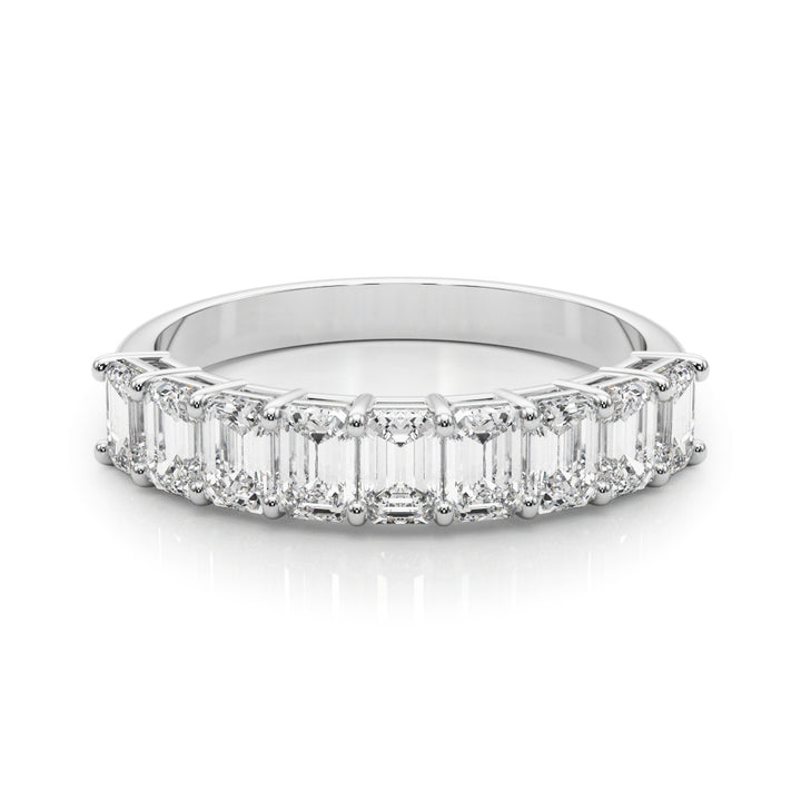1 7/8 ct tw Lab Diamond Lab Grown Diamond 9 Stone Band Emerald Cut