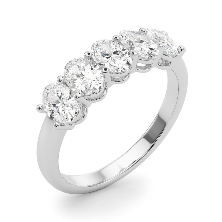 1 1/6 ct tw Lab Diamond Lab Grown Diamond 5 Stone Band Oval