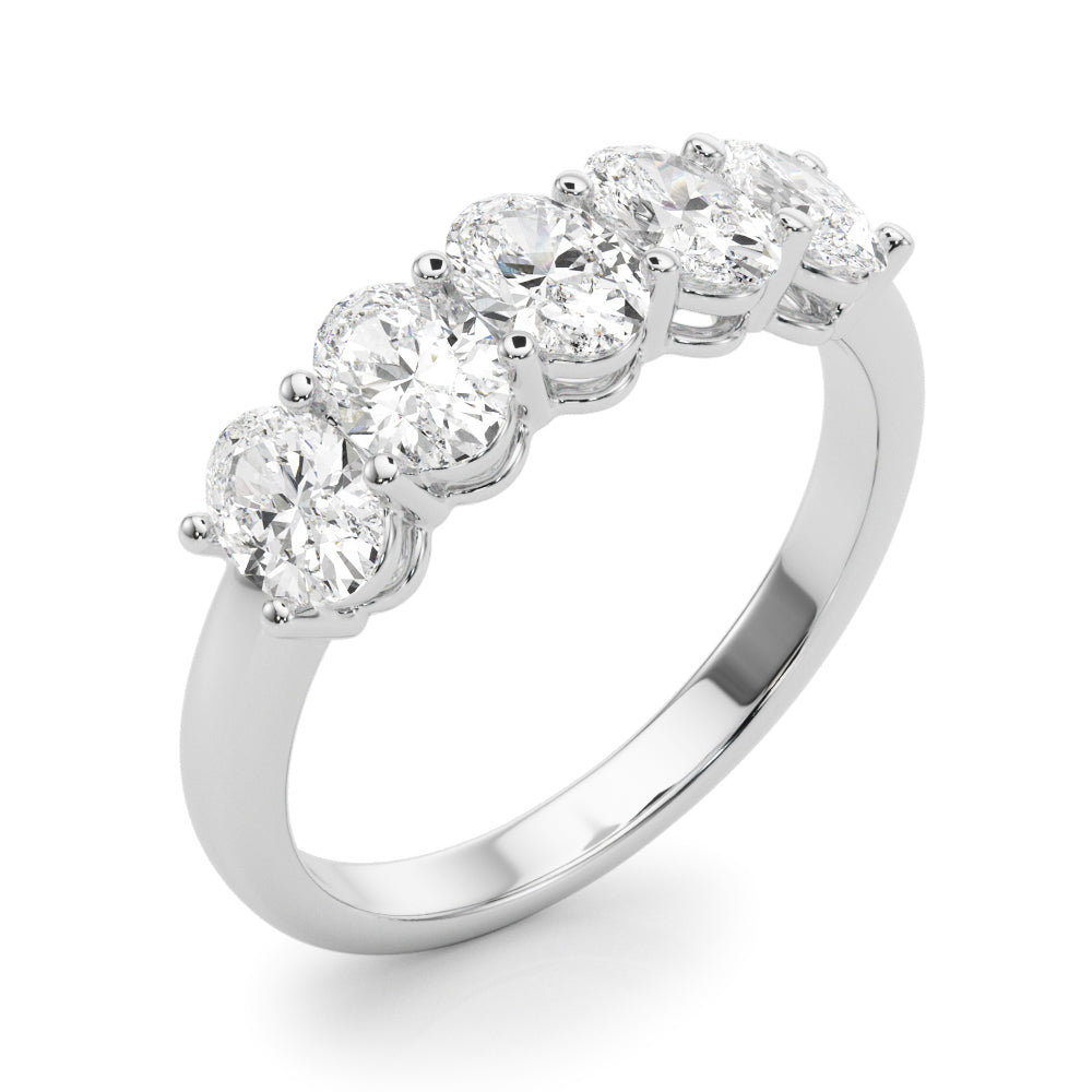 2 ct tw Lab Diamond Lab Grown Diamond 5 Stone Band Oval