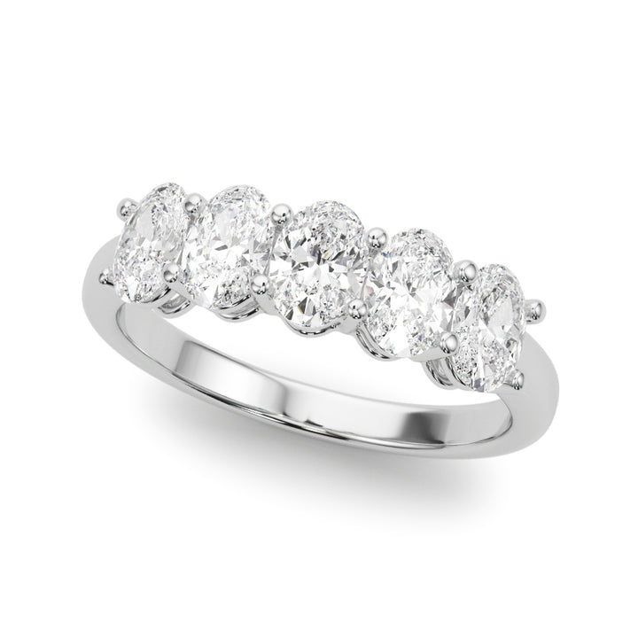 1 5/8 ct tw Lab Diamond Lab Grown Diamond 5 Stone Band Oval