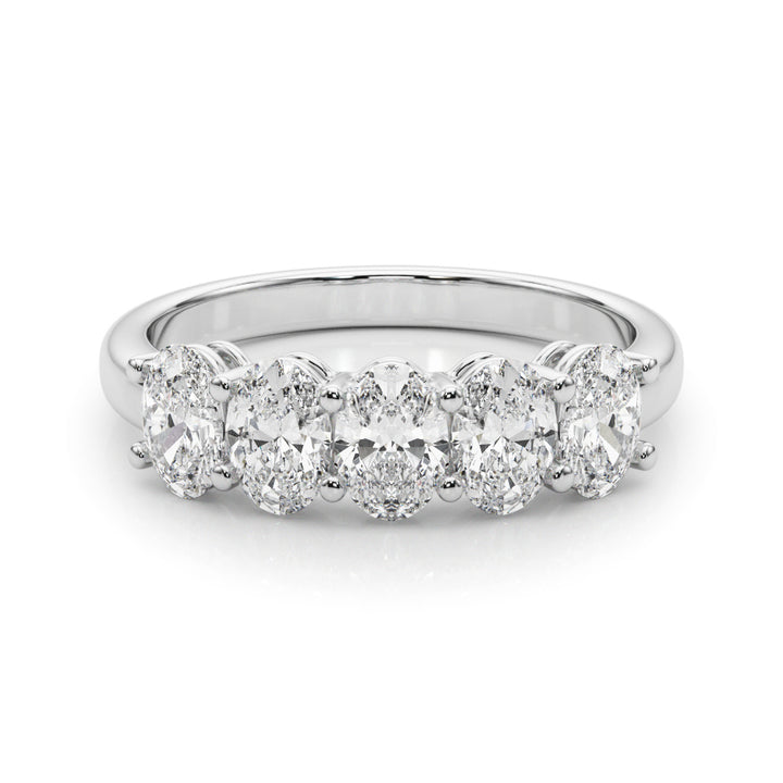 2 ct tw Lab Diamond Lab Grown Diamond 5 Stone Band Oval